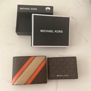 Michael Kors Mens - Billfold with Passcase Gift Box Set - brown